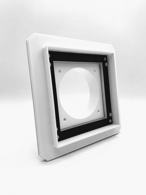 Теневой магнитный диффузор квадратный для потолков из гипсокартона 150х150/100 мм