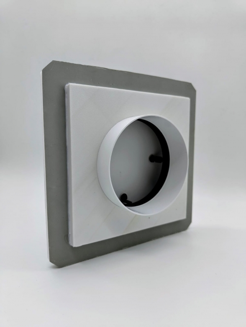 Теневой магнитный диффузор квадратный для потолков из гипсокартона 150х150/100 мм